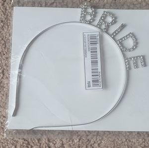 NWT-Bride Rhinestone Headband - Silver